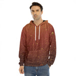 Sparkling Cola Print Men's Velvet Pullover Hoodie