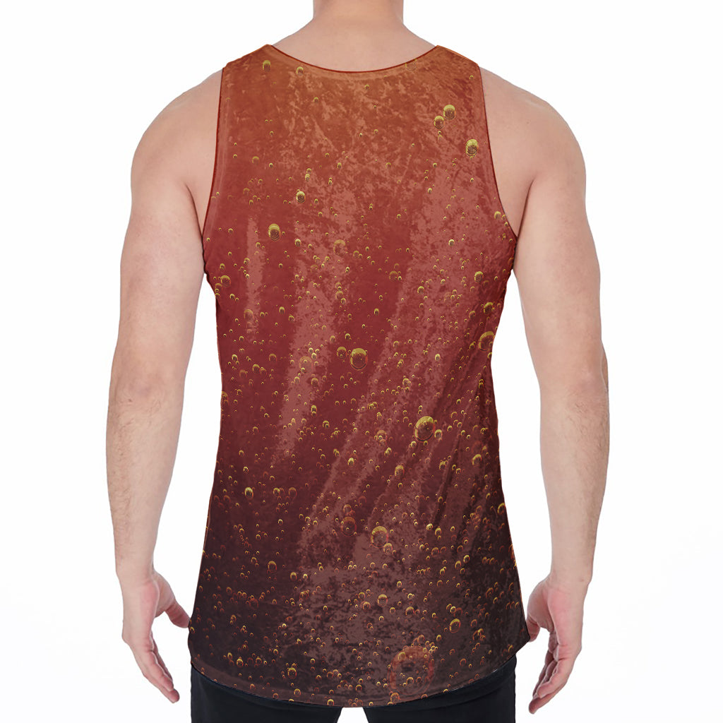 Sparkling Cola Print Men's Velvet Tank Top