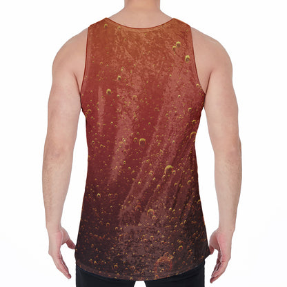 Sparkling Cola Print Men's Velvet Tank Top