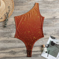 Sparkling Cola Print One Shoulder Bodysuit