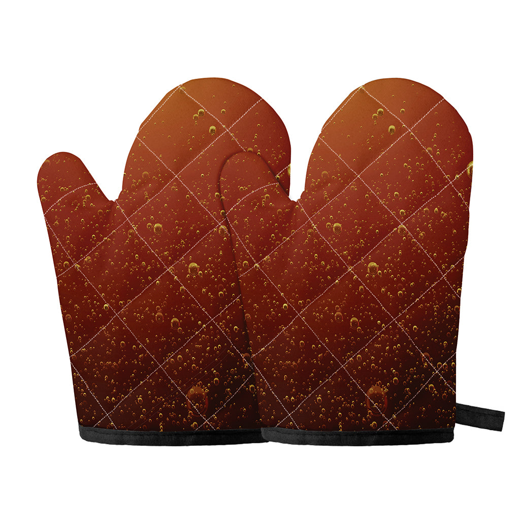 Sparkling Cola Print Oven Mitts