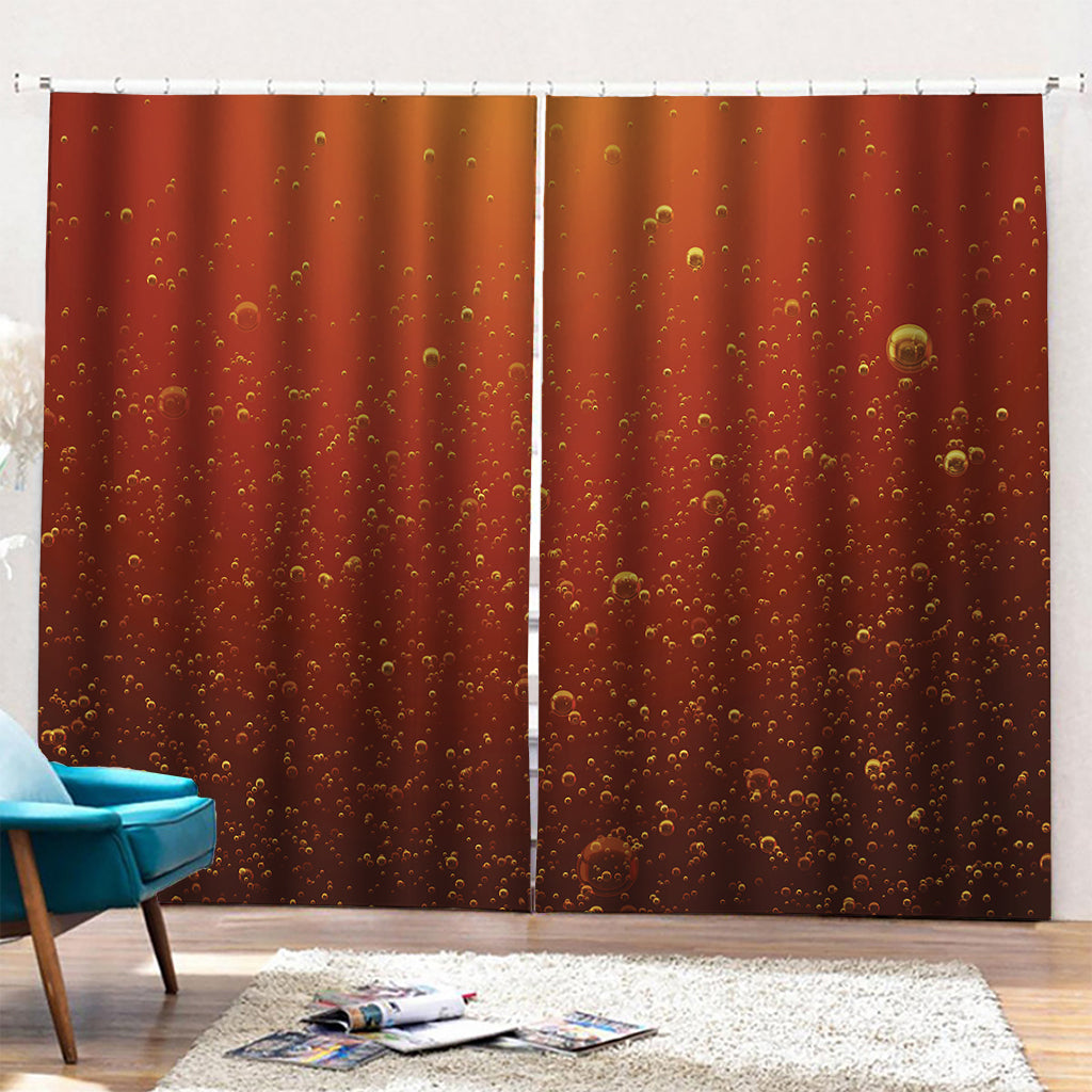 Sparkling Cola Print Pencil Pleat Curtains