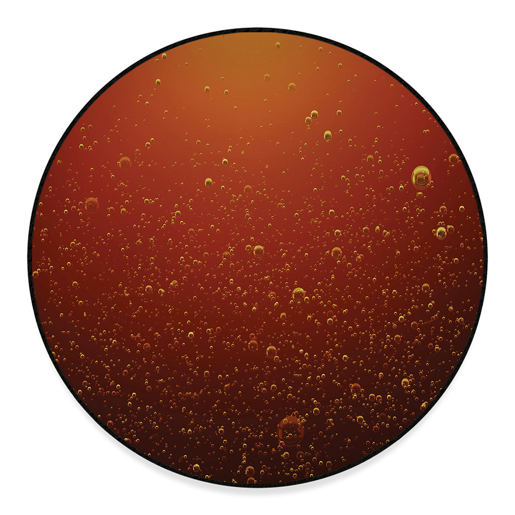 Sparkling Cola Print Round Floor Mat
