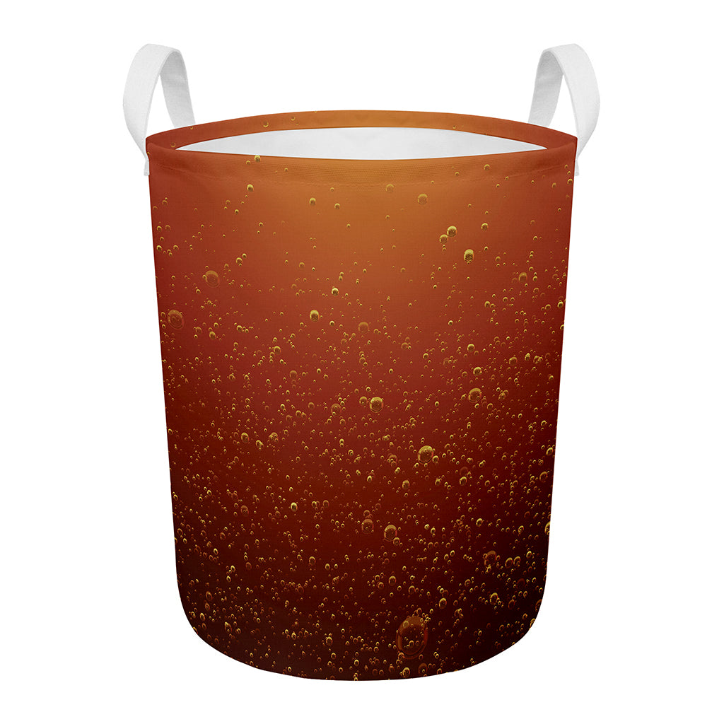 Sparkling Cola Print Round Laundry Basket