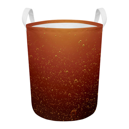 Sparkling Cola Print Round Laundry Basket