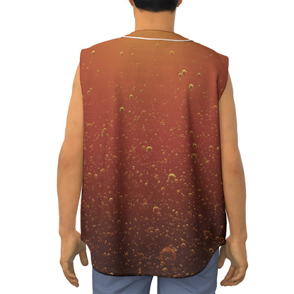 Sparkling Cola Print Sleeveless Baseball Jersey