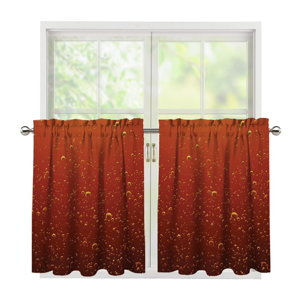 Sparkling Cola Print Tier Curtains