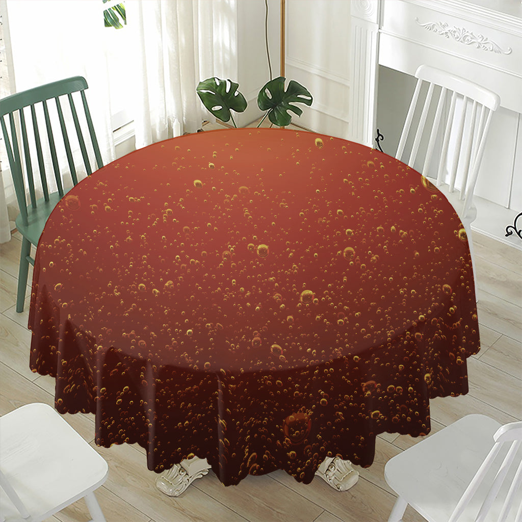 Sparkling Cola Print Waterproof Round Tablecloth