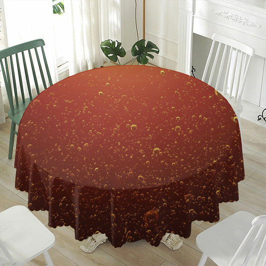 Sparkling Cola Print Waterproof Round Tablecloth