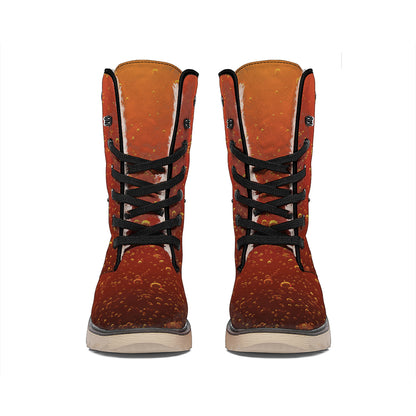 Sparkling Cola Print Winter Boots