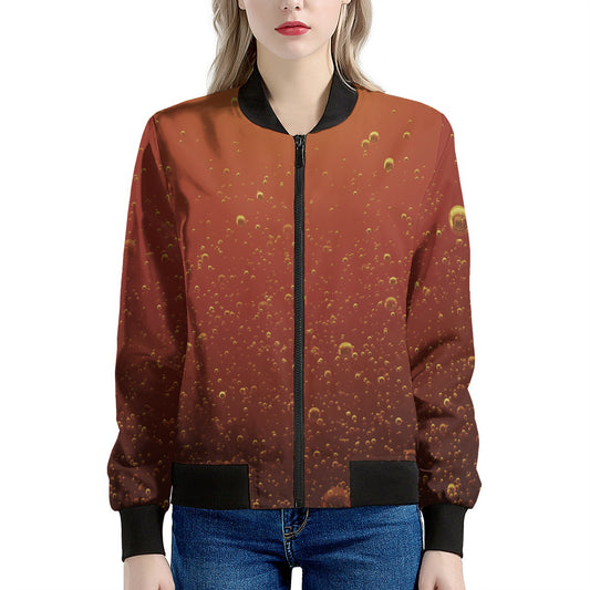 Sparkling Cola Print Women's Bomber Jacket
