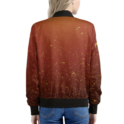 Sparkling Cola Print Women's Bomber Jacket