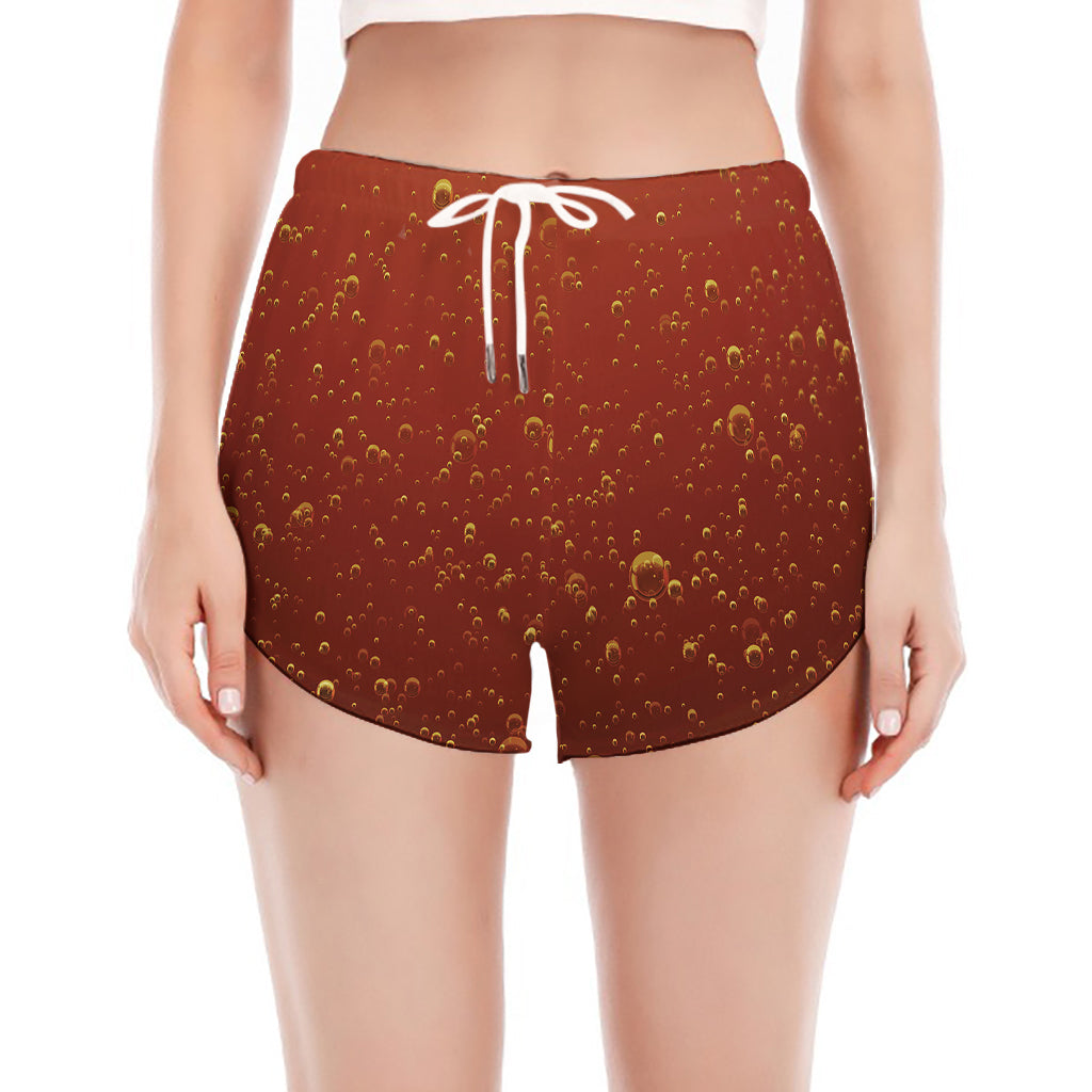 Sparkling Cola Print Women's Split Running Shorts