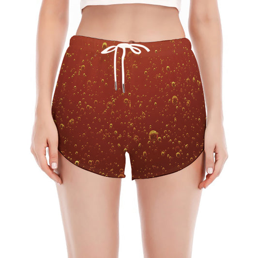 Sparkling Cola Print Women's Split Running Shorts
