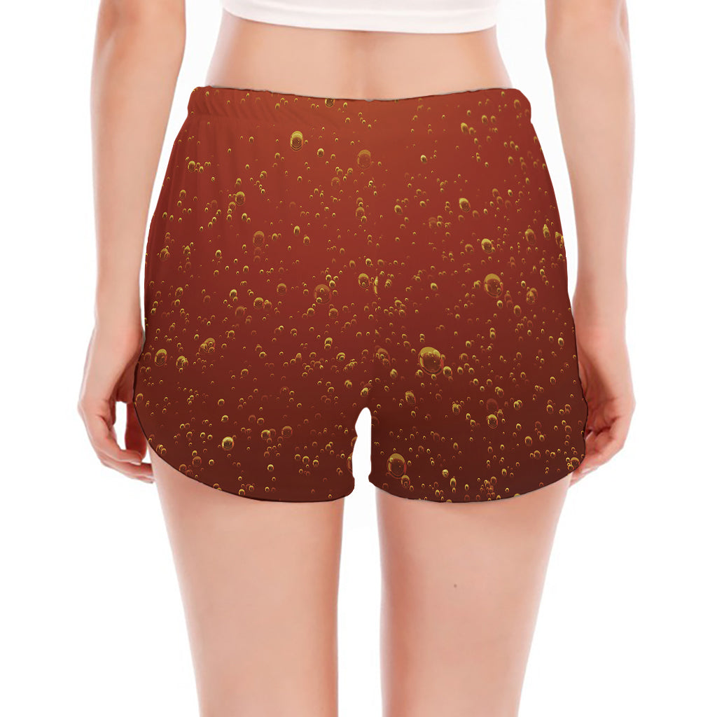Sparkling Cola Print Women's Split Running Shorts
