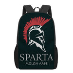 Spartan Molon Labe Print 17 Inch Backpack