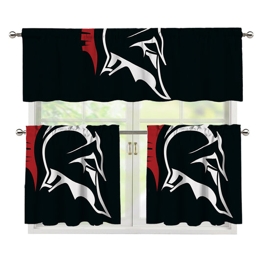 Spartan Molon Labe Print 3 Piece Kitchen Curtains