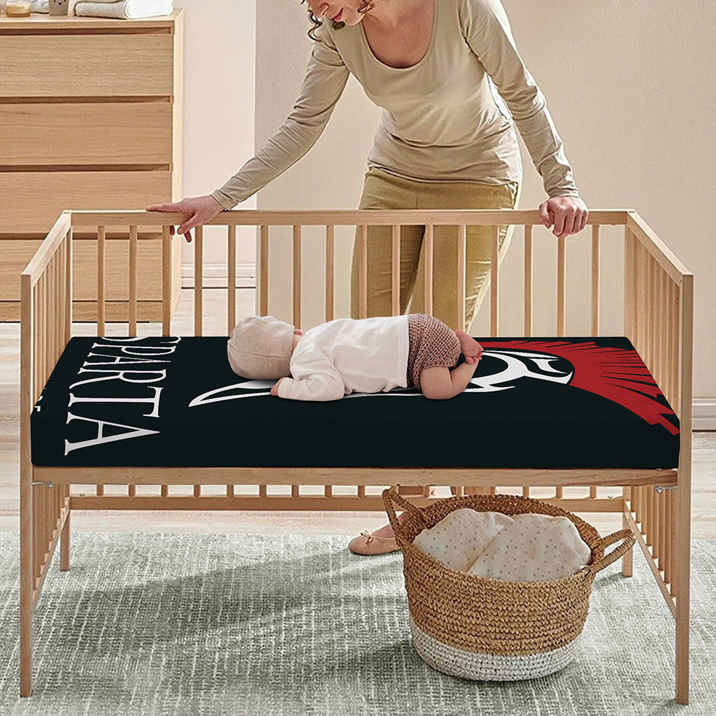 Spartan Molon Labe Print Baby Crib Sheet
