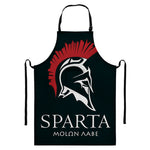 Spartan Molon Labe Print Bib Apron With Pocket