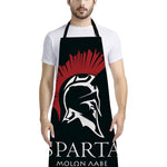 Spartan Molon Labe Print Bib Apron With Pocket