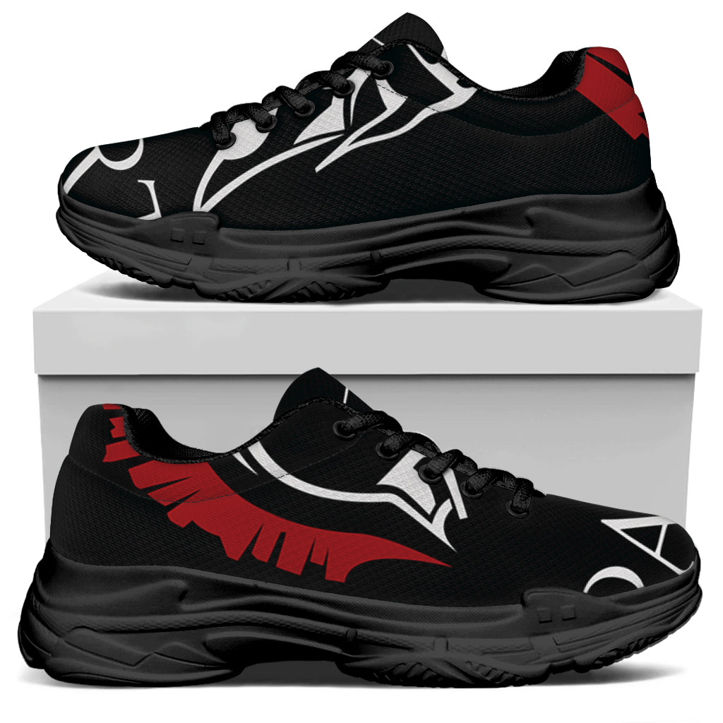 Spartan Molon Labe Print Black Chunky Shoes