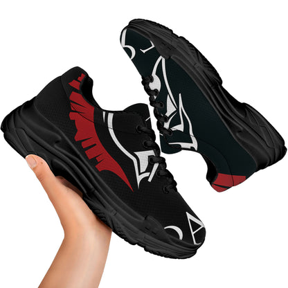 Spartan Molon Labe Print Black Chunky Shoes