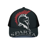 Spartan Molon Labe Print Black Mesh Trucker Cap