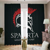 Spartan Molon Labe Print Blackout Pencil Pleat Curtains