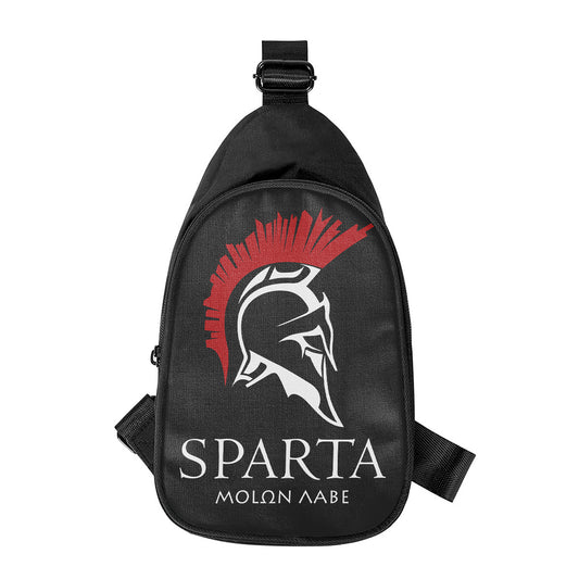 Spartan Molon Labe Print Chest Bag