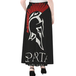 Spartan Molon Labe Print Chiffon Maxi Skirt