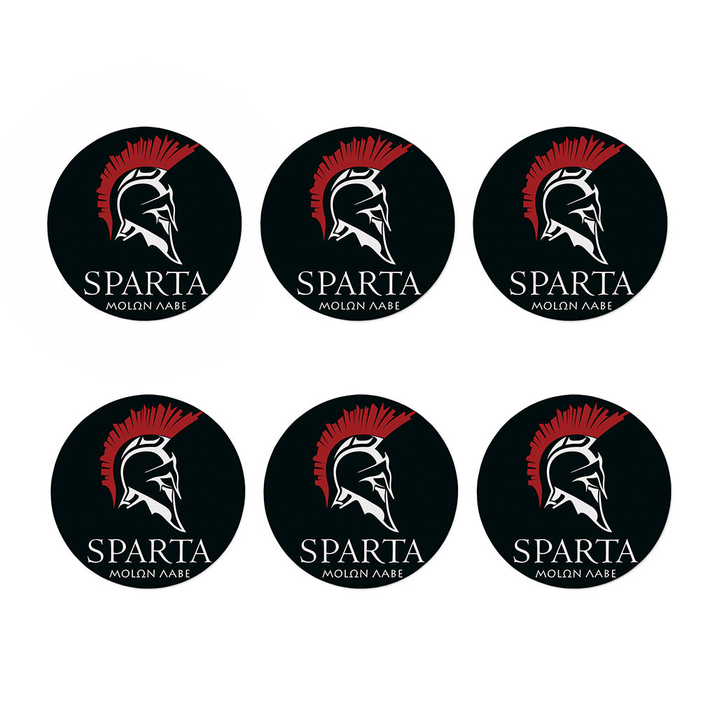 Spartan Molon Labe Print Coaster Set