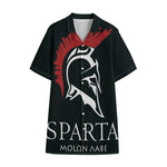 Spartan Molon Labe Print Cotton Hawaiian Shirt