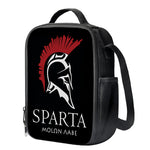 Spartan Molon Labe Print Crossbody Lunch Bag