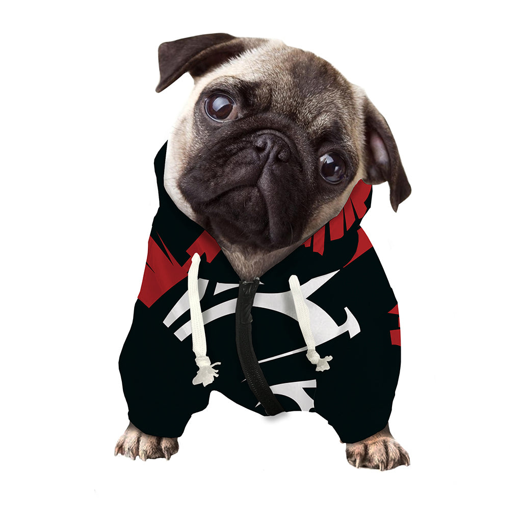 Spartan Molon Labe Print Dog Zip Up Hoodie