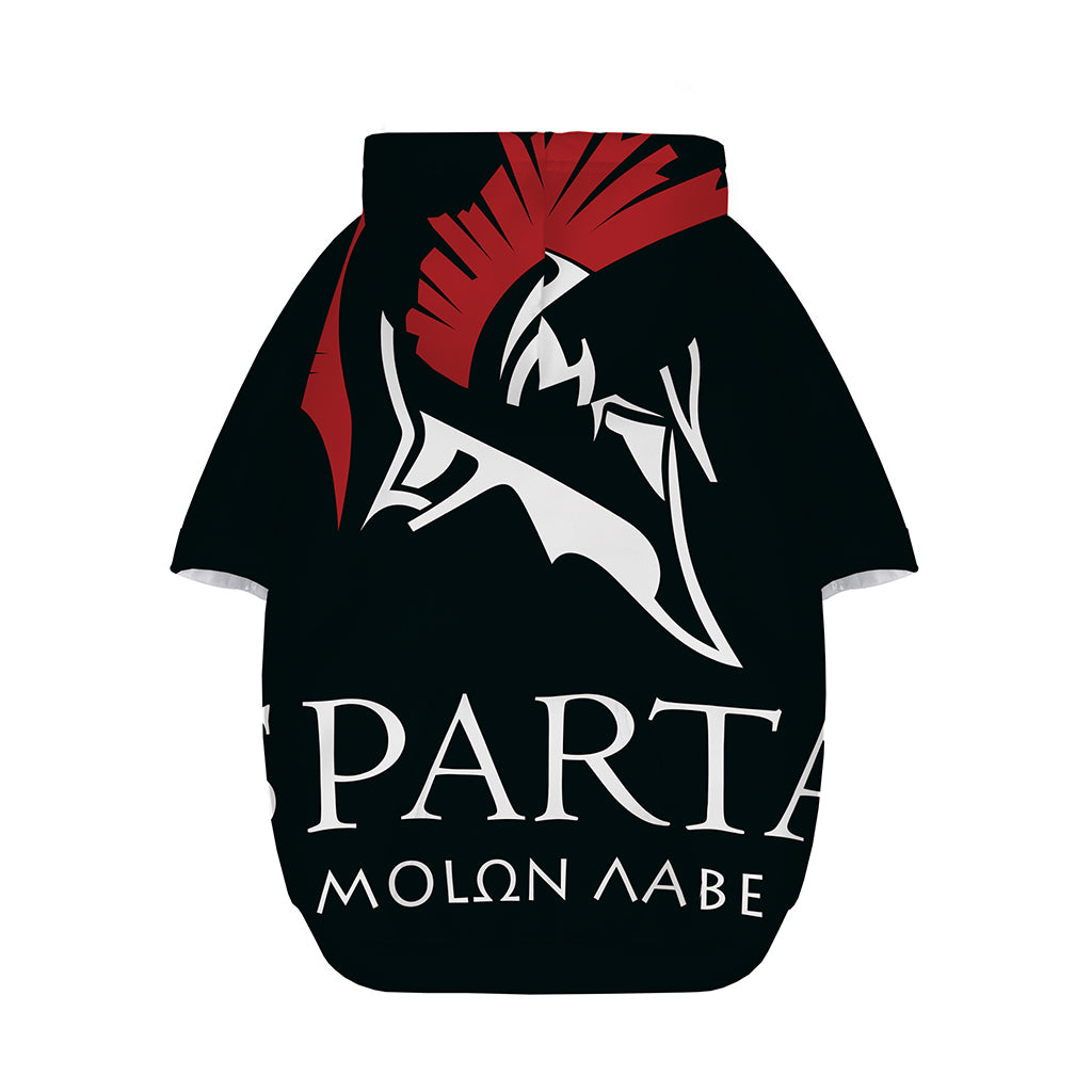 Spartan Molon Labe Print Dog Zip Up Hoodie