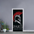 Spartan Molon Labe Print Door Sticker