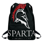 Spartan Molon Labe Print Drawstring Backpack