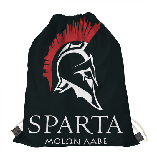 Spartan Molon Labe Print Drawstring Bag
