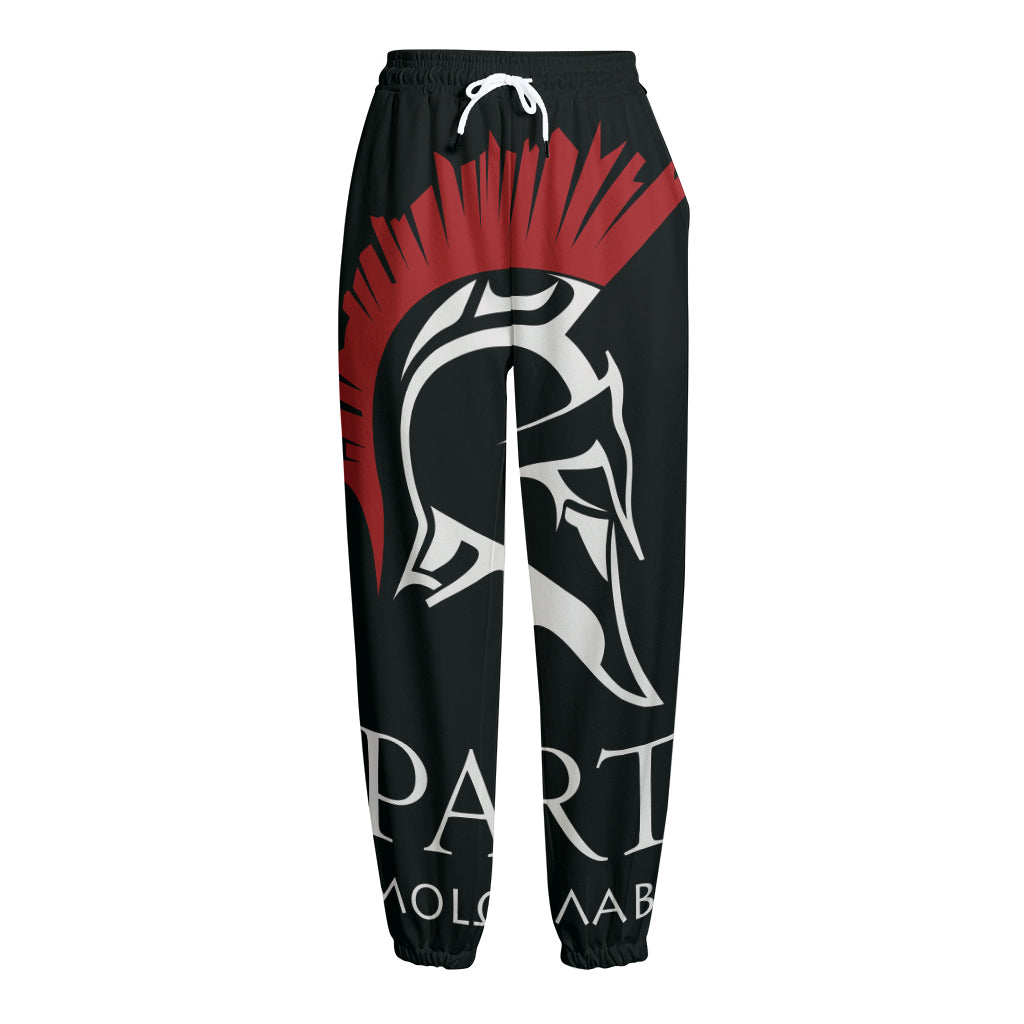 Spartan Molon Labe Print Fleece Lined Knit Pants