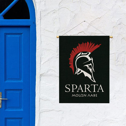 Spartan Molon Labe Print Garden Flag