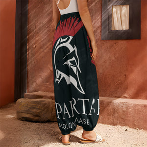 Spartan Molon Labe Print Harem Pants