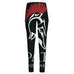 Spartan Molon Labe Print High-Waisted Pocket Leggings