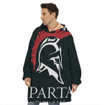Spartan Molon Labe Print Hoodie Blanket