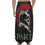 Spartan Molon Labe Print Lantern Pants
