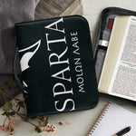 Spartan Molon Labe Print Leather Bible Cover
