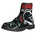 Spartan Molon Labe Print Lace-Up Boots