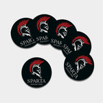 Spartan Molon Labe Print Leather Coaster Set