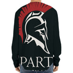 Spartan Molon Labe Print Long Sleeve Baseball Jersey