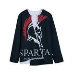 Spartan Molon Labe Print Long Sleeve Short Coat