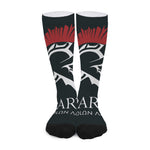 Spartan Molon Labe Print Long Socks